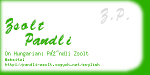 zsolt pandli business card